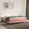 Saltea de pat cu arcuri, roz, 160x200x20 cm, catifea
