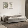 Pat box spring cu saltea, gri deschis, 200x200 cm, catifea