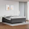 Cadru de pat box spring, gri, 180x200 cm, piele ecologică