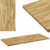 Blat masă, lemn masiv stejar, dreptunghiular, 44 mm 100 x 60 cm