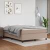 Pat box spring cu saltea, cappuccino, 140x200cm piele ecologică