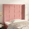 Tăblie de pat cu aripioare, roz, 103x16x118/128 cm, catifea