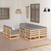 Set mobilier de grădină, 7 piese, cu perne, lemn masiv de pin