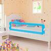 Balustradă protecție pat copii, albastru, 120x42 cm, poliester