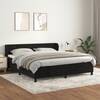 Pat box spring cu saltea, negru, 180x200 cm, catifea