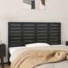 Tăblie de pat pentru perete, negru, 141x3x63 cm, lemn masiv pin