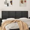Tăblie de pat pentru perete, negru, 186x3x63 cm lemn masiv pin