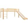 Cadru pat copii etajat cu tobogan &amp; scară 97x208cm lemn de pin