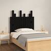 Tăblie de pat pentru perete, negru, 82,5x3x80 cm lemn masiv pin