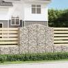 Coșuri gabion arcuite 8 buc, 200x50x180/200 cm, fier galvanizat