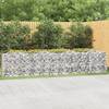 Strat înălțat cu gabion arcuit, 400x50x100 cm, fier galvanizat