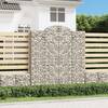 Coș gabion arcuit, 200x50x220/240 cm, fier galvanizat