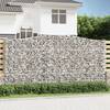 Coșuri gabion arcuite, 3 buc 400x50x200/220 cm, fier galvanizat