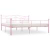 Cadru de pat, roz, 180 x 200 cm, metal