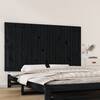Tăblie de pat pentru perete, negru, 159,5x3x90 cm