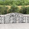 Coșuri gabion arcuite 2 buc, 400x50x80/100 cm, fier galvanizat