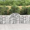 Coșuri gabion arcuite 2 buc, 200x30x80/100cm, fier galvanizat