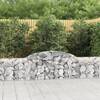 Coșuri gabion arcuite, 11 buc., 300x50x60/80cm, fier galvanizat