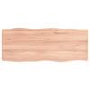 Blat birou maro deschis 100x40x4 cm, lemn masiv stejar tratat