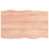 Blat birou maro deschis 80x50x4 cm, lemn masiv stejar tratat