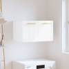 Dulap de perete, alb extralucios, 60x36,5x35 cm, lemn compozit