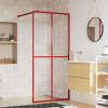 Paravan duș walk-in, roșu, 100x195 cm, sticlă esg transparentă