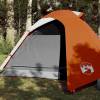 Cort camping 2 persoane gri/portocaliu 264x210x125cm tafta 185t