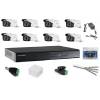 Kit sistem supraveghere profesional hikvision 8 camere video 2mp, ir 40m