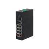 Switch dahua pfs3110-8et-96-v2, poe industrial 8 porturi, 1x gigabit, 1x sfp, 96w