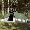 Cort de camping cupolă pentru 9 persoane, verde, impermeabil
