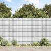 Paravane de grădină, 10 buc., gri deschis, 252,5x19 cm, pvc