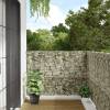 Paravan de grădină cu aspect de piatră, 500x120 cm pvc