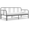 Cadru pat canapea extensibilă, gri, 90 x 200 cm, metal