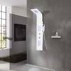 Unitate panou de duș, aluminiu, 20 x 44 x 130 cm, alb