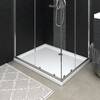 Cădiță de duș cu puncte, alb, 80x100x4 cm, abs