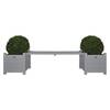 Esschert design mobiler de grădină cu jardiniere gri cf33g