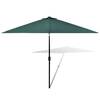Umbrelă de soare cu stâlp din oțel 3 m, verde