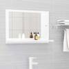 Oglindă de baie, alb extralucios, 60 x 10,5 x 37 cm, pal