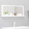Oglindă de baie, alb extralucios, 90 x 10,5 x 37 cm, pal