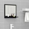 Oglindă de baie, negru, 40 x 10,5 x 37 cm, pal