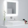 Oglindă de baie cu led, alb, 40x8,5x37 cm, pal
