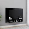 Comodă tv de perete, negru, 120x23,5x90 cm, pal