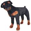 Jucărie de pluș câine rottweiler, negru și maro xxl