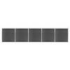Set de panouri de gard ,wpc , 872x186 cm, negru
