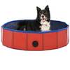 Piscină pentru câini pliabilă, roșu, 80 x 20 cm, pvc