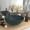 Chiuvetă de baie, verde închis, ceramică, rotund