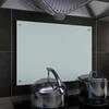Panou antistropi bucătărie, alb, 70x50 cm, sticlă securizată