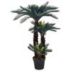 Plantă artificială palmier cycas cu ghiveci, verde, 125 cm