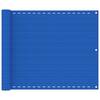 Paravan pentru balcon, albastru, 75x400 cm, hdpe