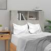 Tăblie de pat cu dulap, gri beton, 100x18,5x104,5 cm